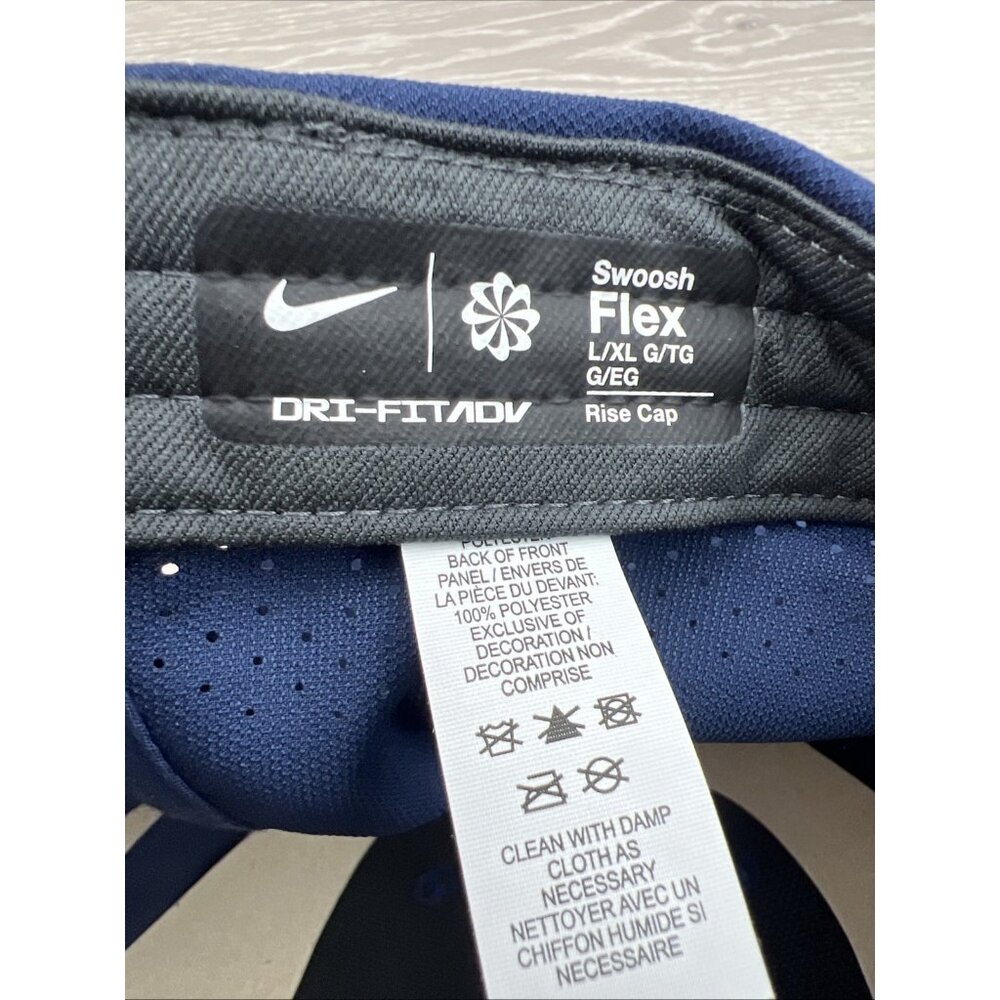 Nike Dri-FIT ADV Rise Structured Swoosh Blue Hat Cap Size L/XL NEW - Picture 11 of 13